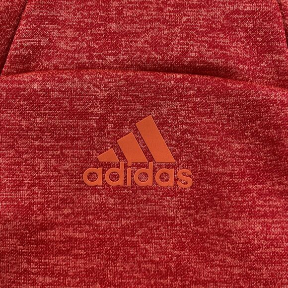 Adidas Hoodie Sweatshirt Womens Medium 12 14 Red Pullover Hooded Athletic EUC - Picture 10 of 12